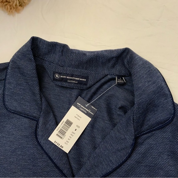 Hart Schaffner Marx Navy Blue Long Sleeve Button Up Sleepwear Shirt S or XL
New - Picture 2 of 16